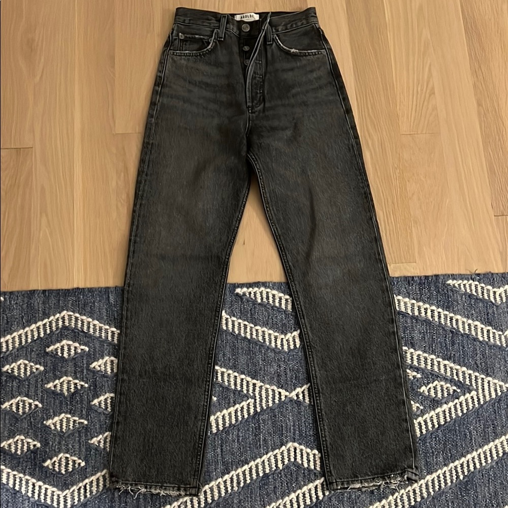 Agolde Charcoal Button-Fly Jeans